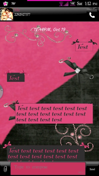 GO SMS Theme Simply Lovely - Preview 4