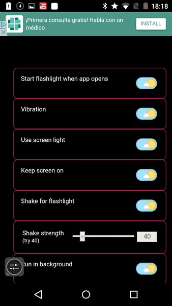 Shake Torch App - Preview 2