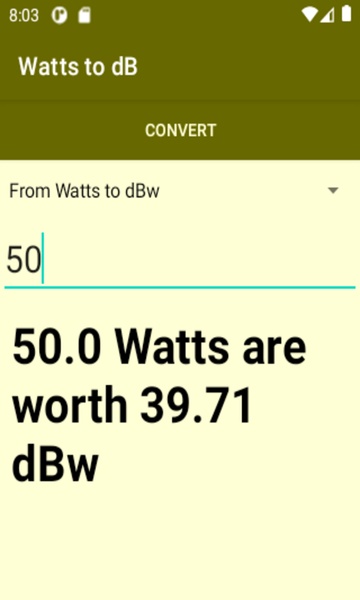 Watts to dB converter - Preview 1