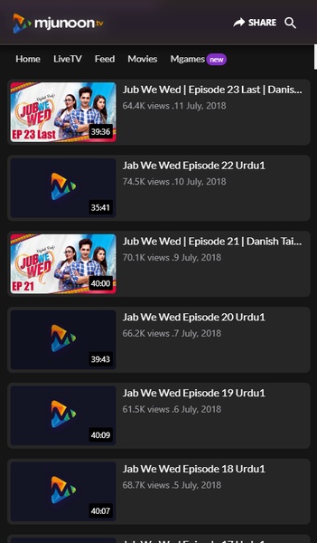 Mjunoon discount tv apk