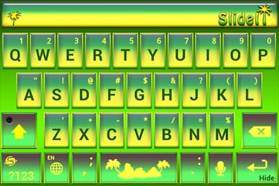 SlideIT Palm Tree Island skin - Preview 1
