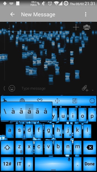 Theme x TouchPal Led Blue - Preview 4