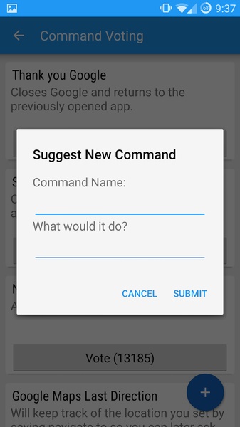 Commandr for Google Now - Preview 5