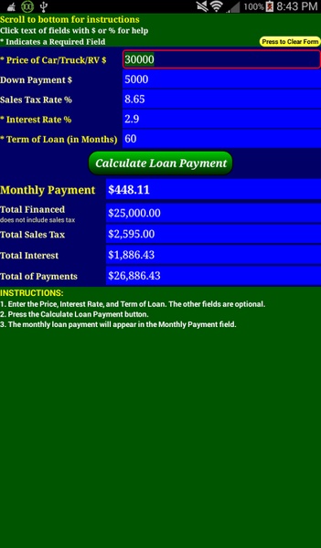 Auto Loan Calc Free - Preview 3
