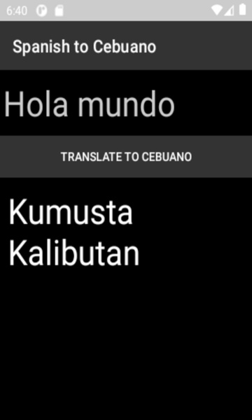 Spanish to Cebuano Translator - Preview 4