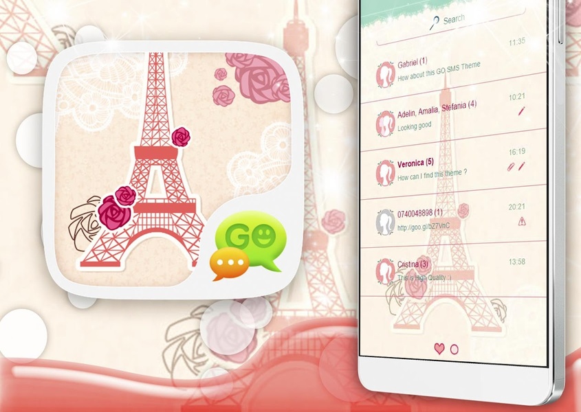 GO SMS Paris Love - Preview 2