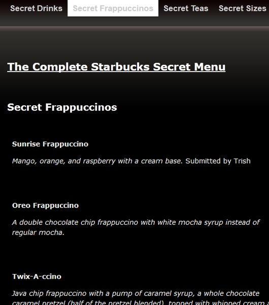 Complete Starbucks Secret Menu - Preview 4
