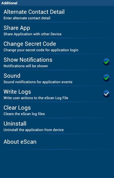 eScan Tablet Security - Preview 1
