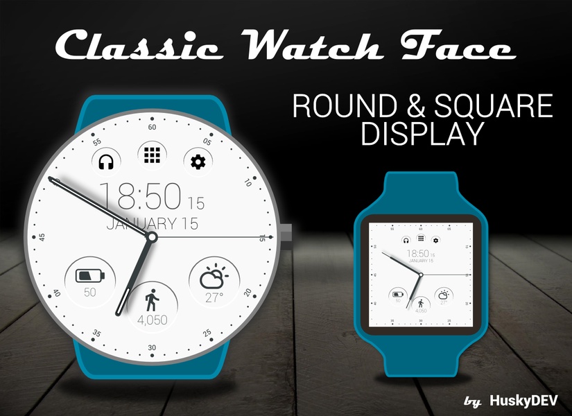 HuskyDEV Classic Watch Face - Preview 1