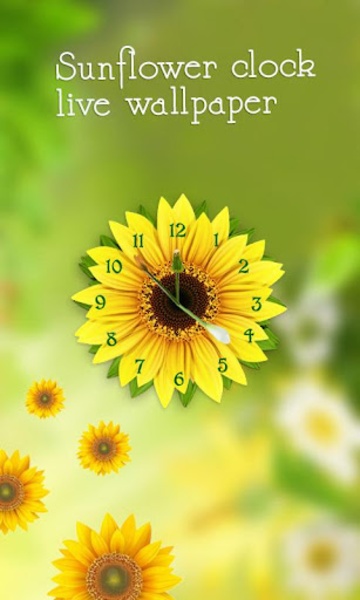Sun Flower Clock Live Wallpaper - Preview 4