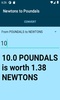 Newtons to Poundals converter screenshot 2