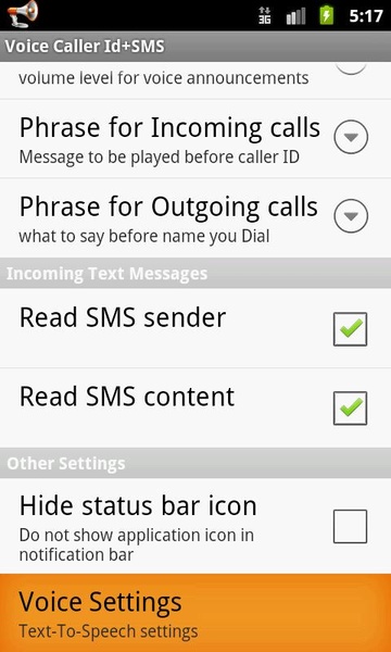 Voice Caller Id+SMS Lite - Preview 3
