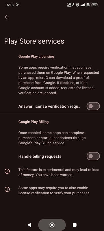 MicroG screenshot