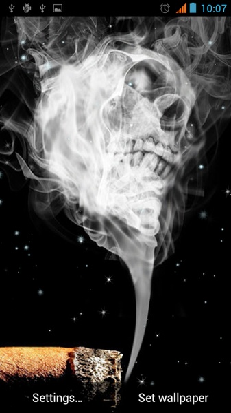 Smoking Skull Live Wallpaper - Preview 4