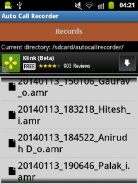FREE Auto Call Recorder - Preview 1
