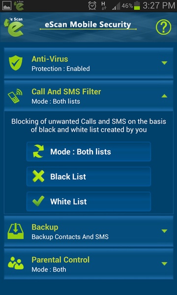 eScan Mobile Security for Android - Preview 7