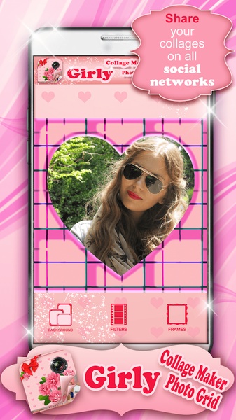 Girly Collage Maker Photo Grid - Preview 1