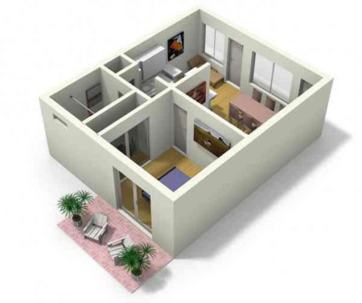 Three D Small Home Plan Ideas - Preview 4