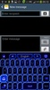 GO Keyboard Blue Neon Theme screenshot 3