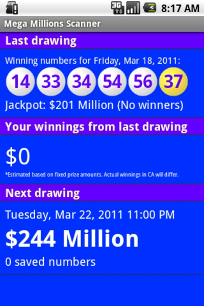 Mega Millions Scanner Lite - Preview 4