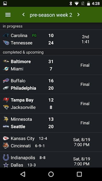 NFL Scores - Preview 7