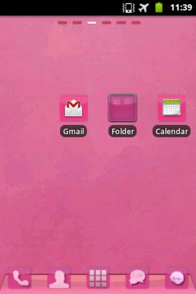 GO Launcher EX Theme Pink - Preview 3