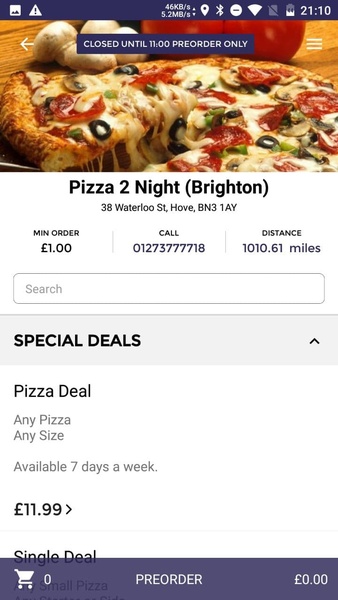 Pizza 2 Night App - Preview 3