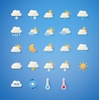 Cartoon cute weather Icon set screenshot 6