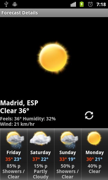 Smoked Glass Digital Weather Clock Widget - Preview 3