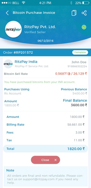 RitzPay Bitcoin Wallet - Preview 3