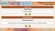 Freeware Anniversary Invitation Card screenshot 3