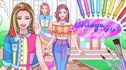 Coloring College GIrls Dress Up screenshot 8