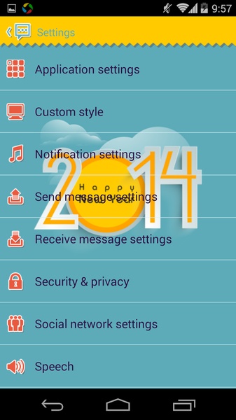 Handcent SMS Skin(New Year 2014) - Preview 5