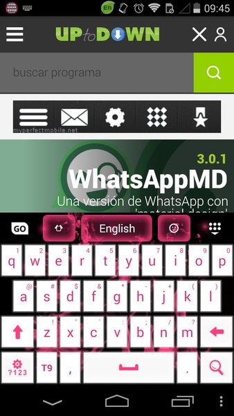 Pink Flame GO Keyboard - Preview 1