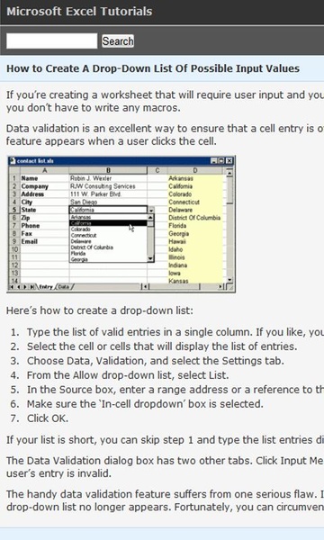 Excel Tutorials - Free - Preview 1