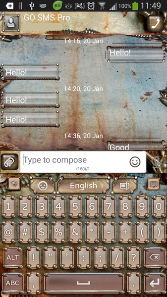 GO Keyboard Steampunk Theme - Preview 12