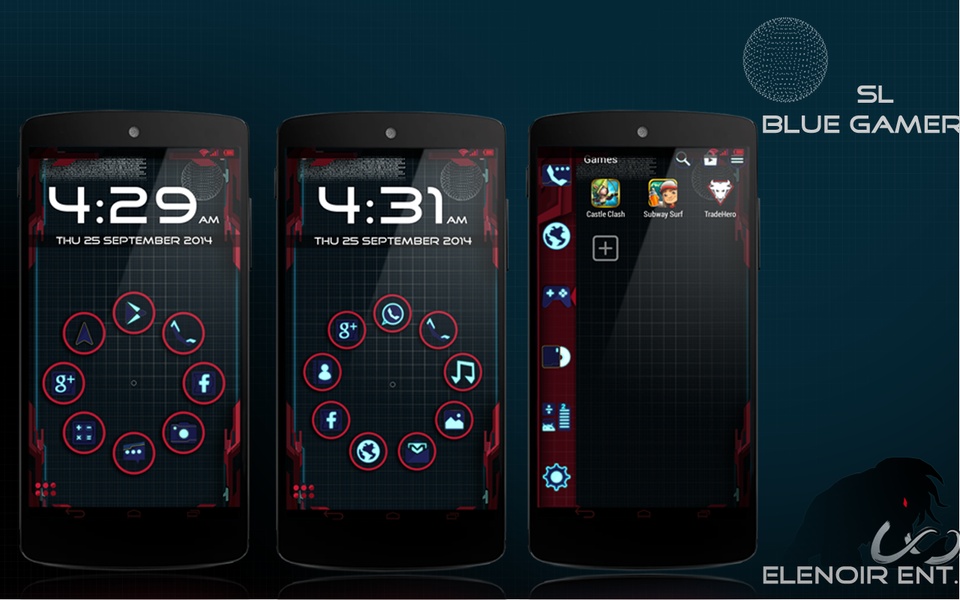 Smart Launcher blue Gamer - Preview 1
