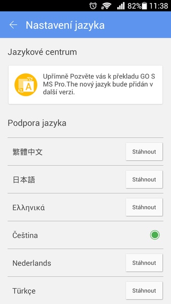 GO SMS Language Czech - Preview 1