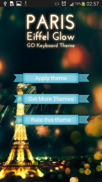 GO Keyboard Eiffel Paris Glow - Preview 6