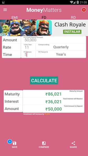 EMI Calculator + FD & RD - Preview 7