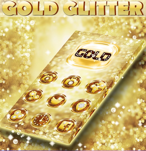 Gold Glitter Go Launcher - Preview 1
