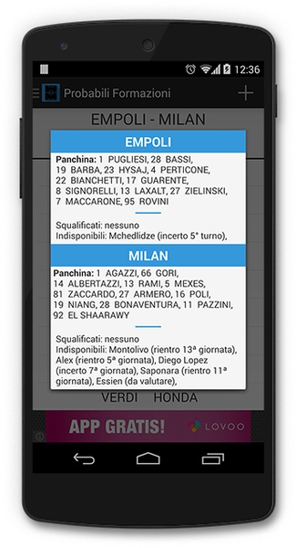 Formazioni Fantacalcio - Preview 2