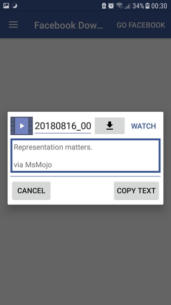 Facebook Downloader lite - Preview 7