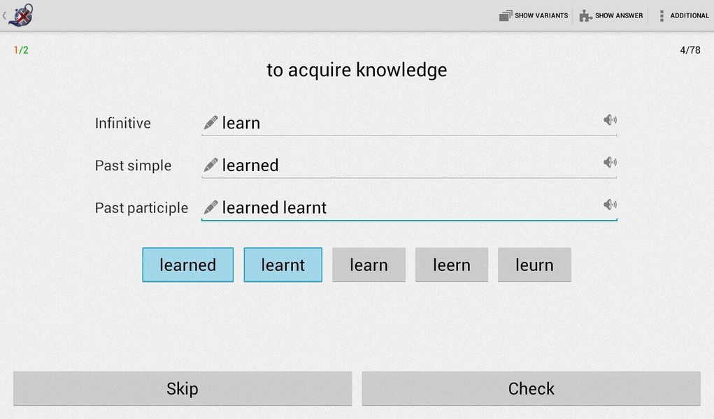 Irregular verbs - Preview 9
