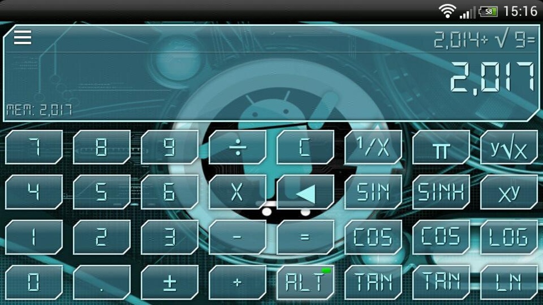 SCalc Theme Cyanogen - Preview 1