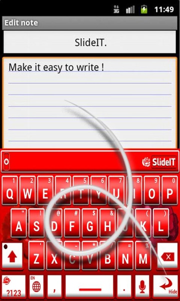 SlideIT Red Rose skin - Preview 3