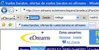 eDreams Buscador de vuelos Toolbar screenshot 1