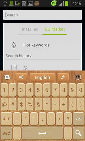 Wood Keyboard Go Theme - Preview 3