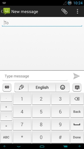 GO Keyboard Elegant White Theme - Preview 3