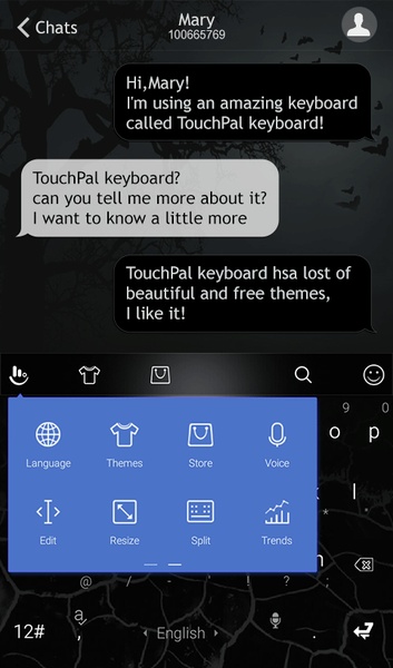 TouchPal SkinPack Dark Eye - Preview 3